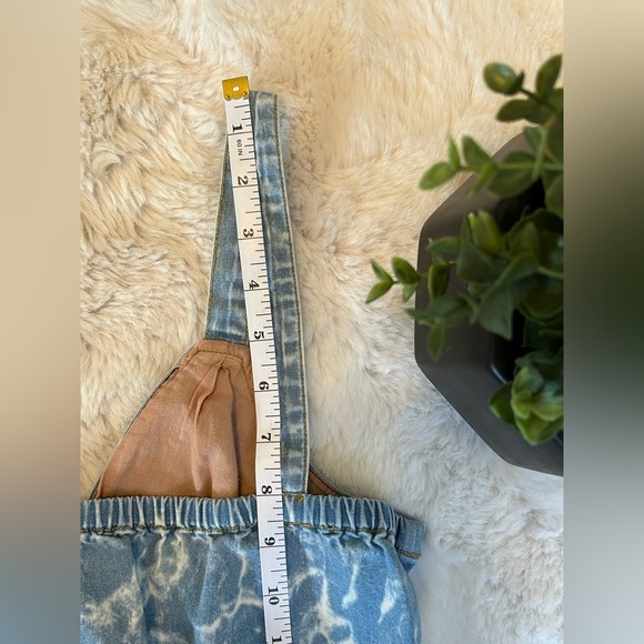 Anthropologie Porridge Chambray V Neck Faux Wrap Cotton Tank Small - Picture 6 of 6